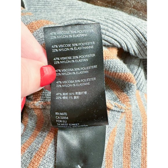 Anthropologie Elise Ribbed Striped Off The Shoulder Sweater Size Small - Picture 11 of 13